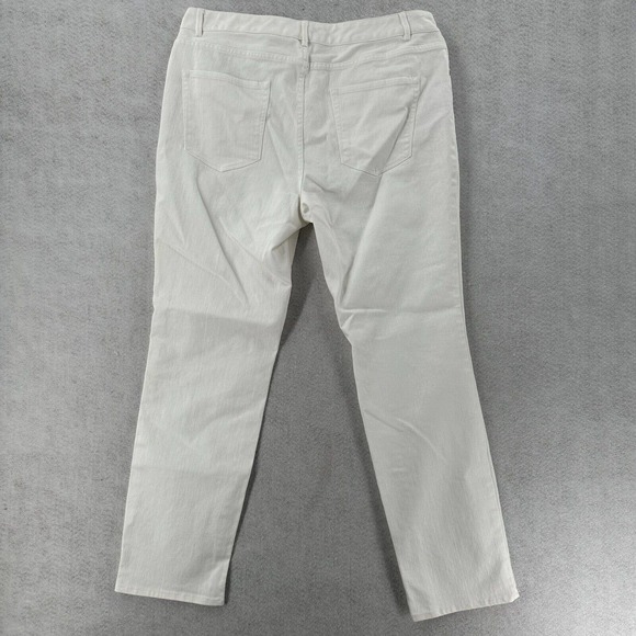 Coldwater Creek Jeans Womens 16 White Natural Fit Straight Leg Stretch Everyday - Picture 2 of 13